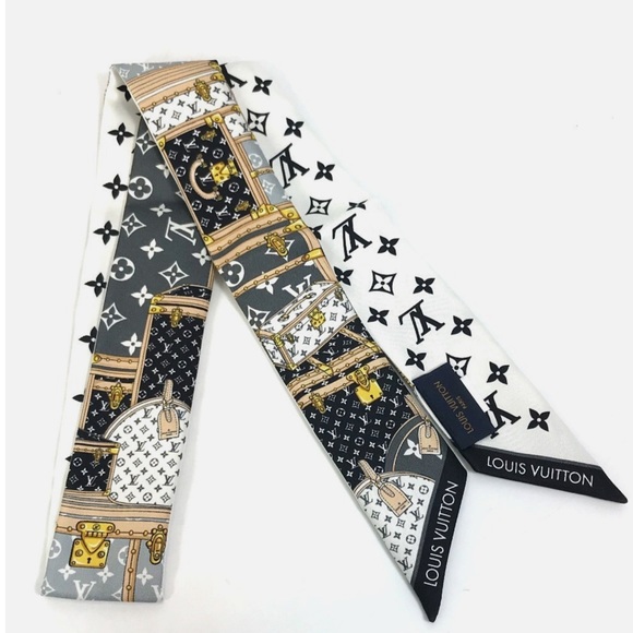 Authentic & New! LOUIS VUITTON Silk Monogram Let's Go BB Bandeau Black - Picture 2 of 16